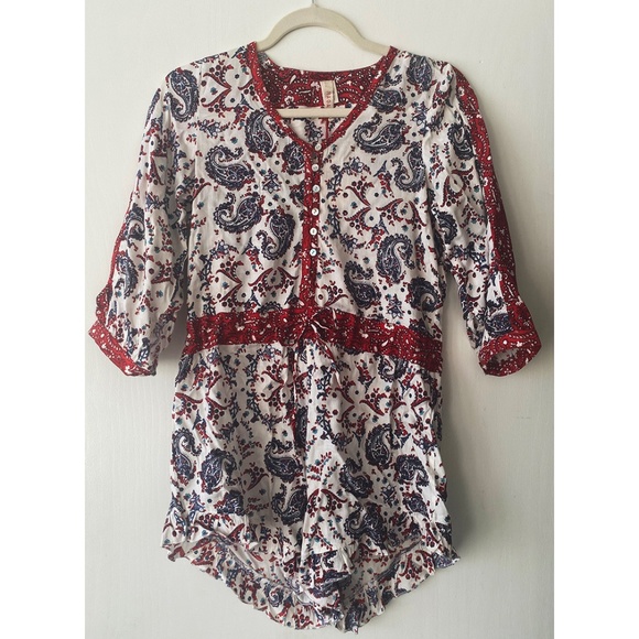 On The Road Paisley Romper - Picture 1 of 6